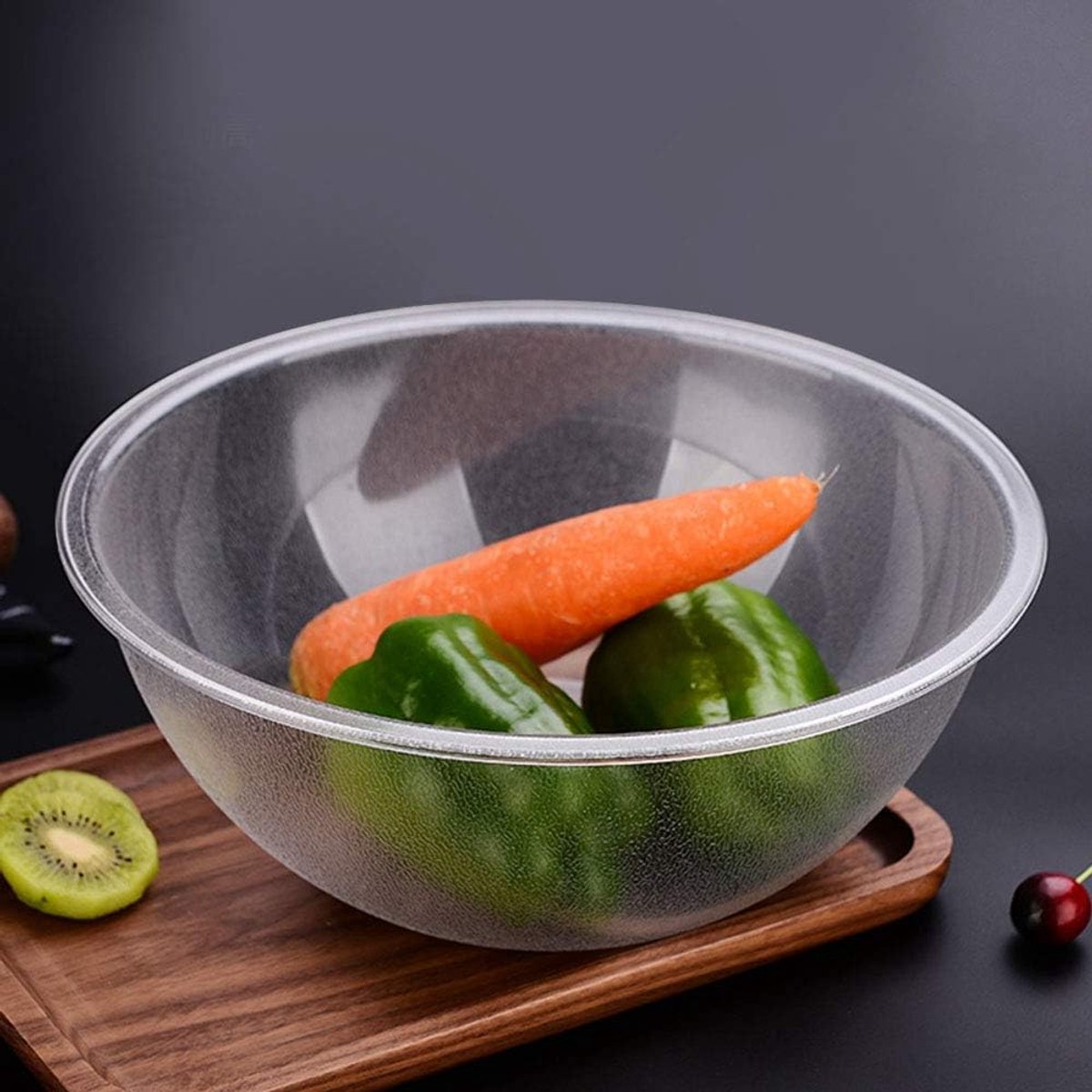 Acryl Serveerschaal - Saladekom - Feestbuffet - Grote capaciteit - 30 cm diameter - Transparant