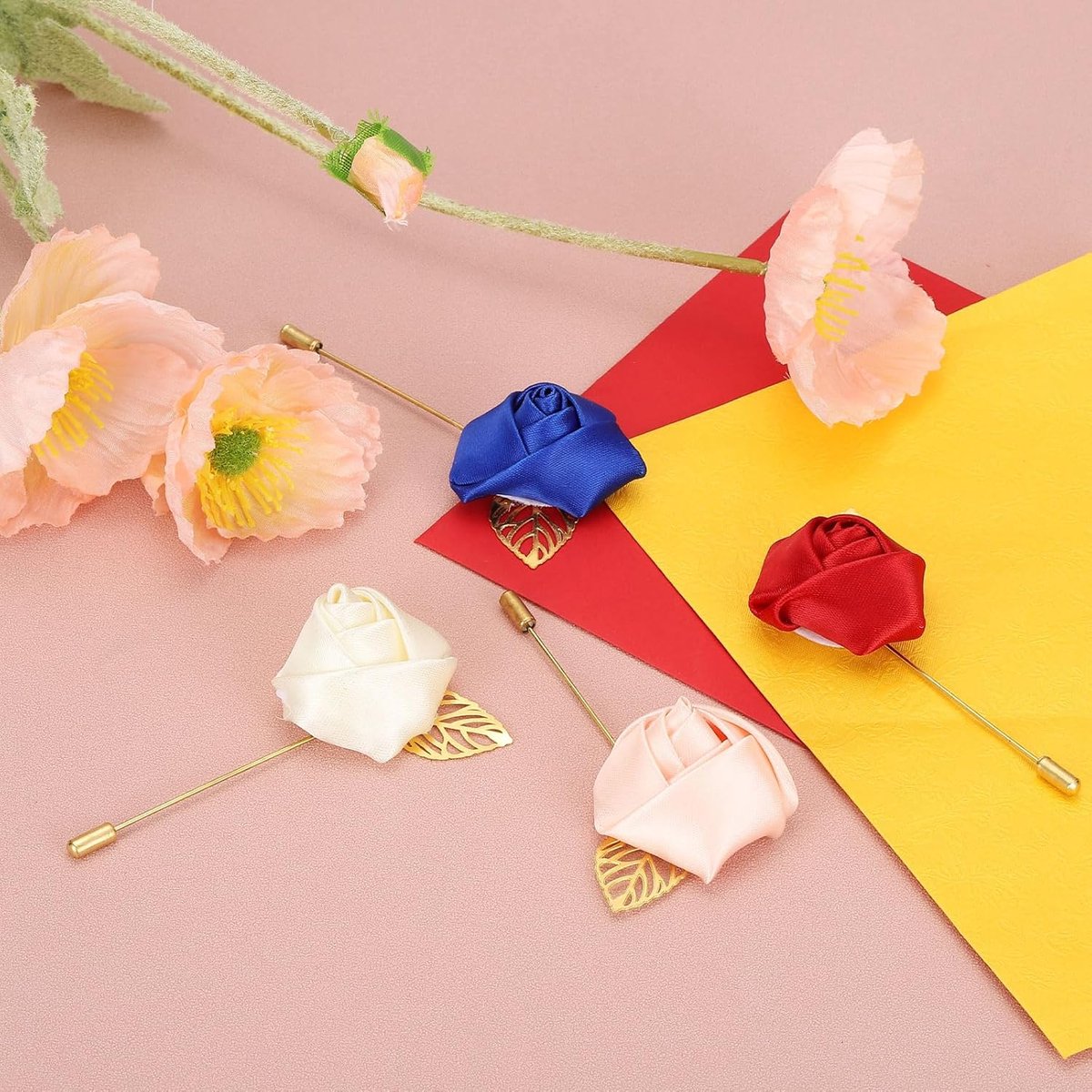 Rozen Boutonnieres - Bruiloft Bloemen - Feestelijke Gelegenheden - Handgemaakt Polyester