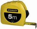 Gele Stanley rolbandmaat 5m met zwart/geel logo.