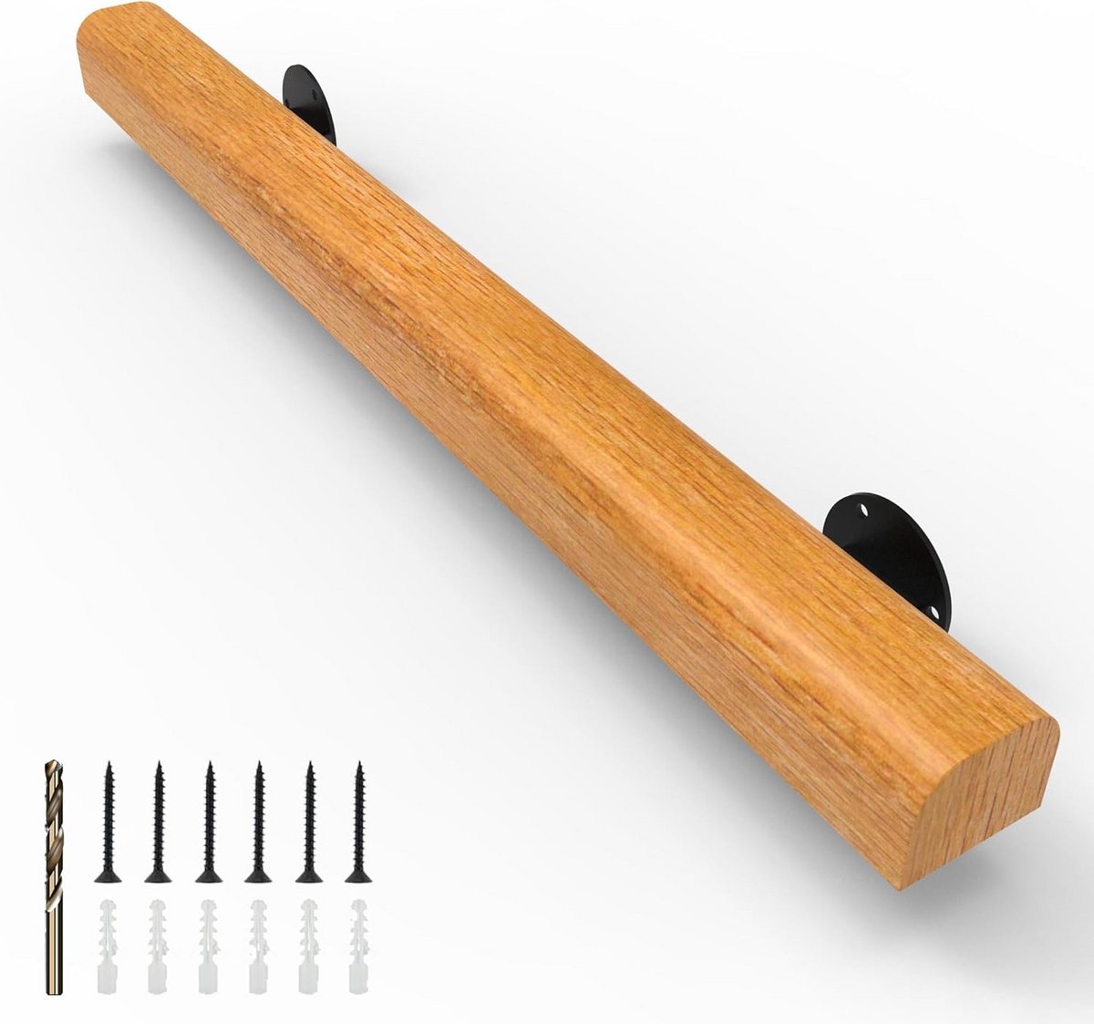 Houten Wandtrapleuning 30 cm - Antislip Leuning voor Binnen en Buiten