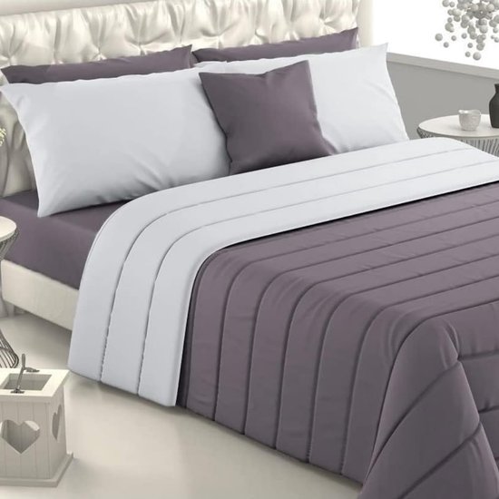 Dekbed - Donsdeken - Winterse Warmte - Dubbelzijdig Design - Frans Bed Maat - Grijs