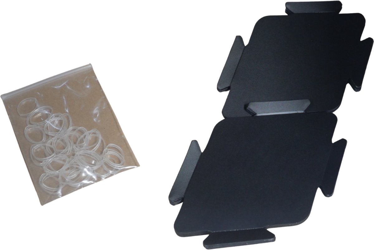 Sheedz lampenomhulsel Smalle Ruit Zwart 18 stuks modern design.