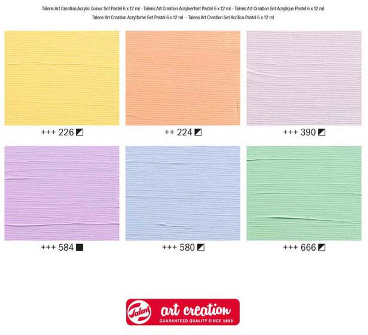 Talens Art Creation Acrylverf set Pastel | 6 x 12 ml — afbeelding 4