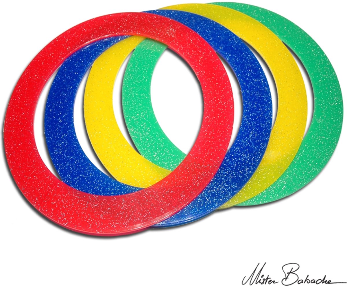 Mr Babache Jongleerring Glitter Groen 32cm - Speelgoed Jongleren.