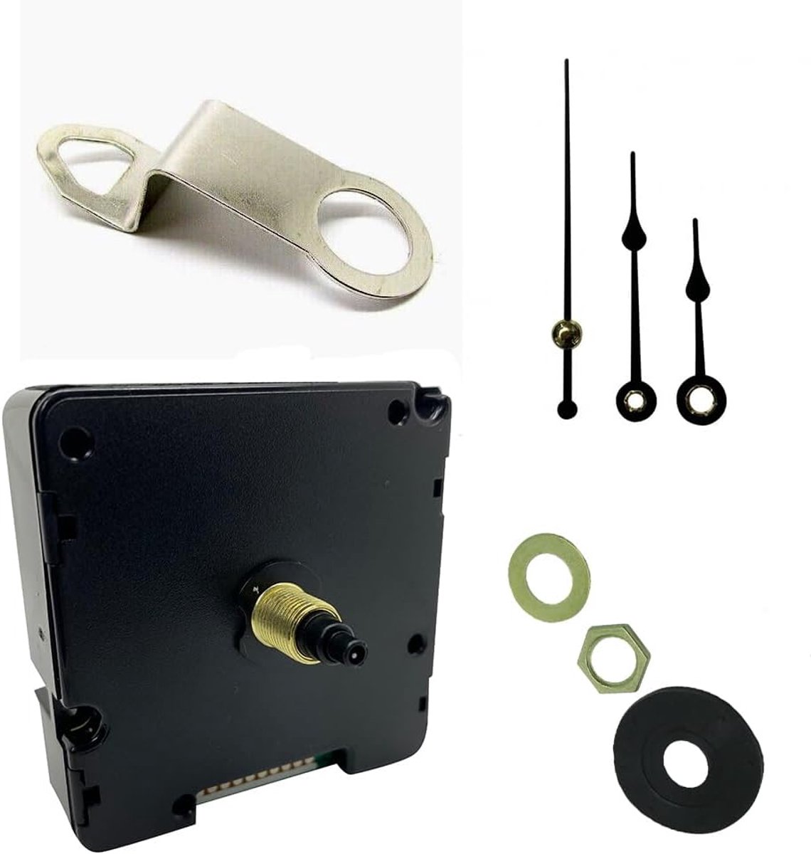 Klok Bewegingsmechanisme - Quartz Motor - Klok Reparatie - Automatisch Instellend - 130mm Wijzers - Zwart