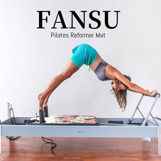 Pilates Reformer Mat - Yogamat - Antislip Oefenen - Zweetabsorberend - 1mm Dik - Paarse Bloemen van Pilates Reformer Mat — afbeelding 3