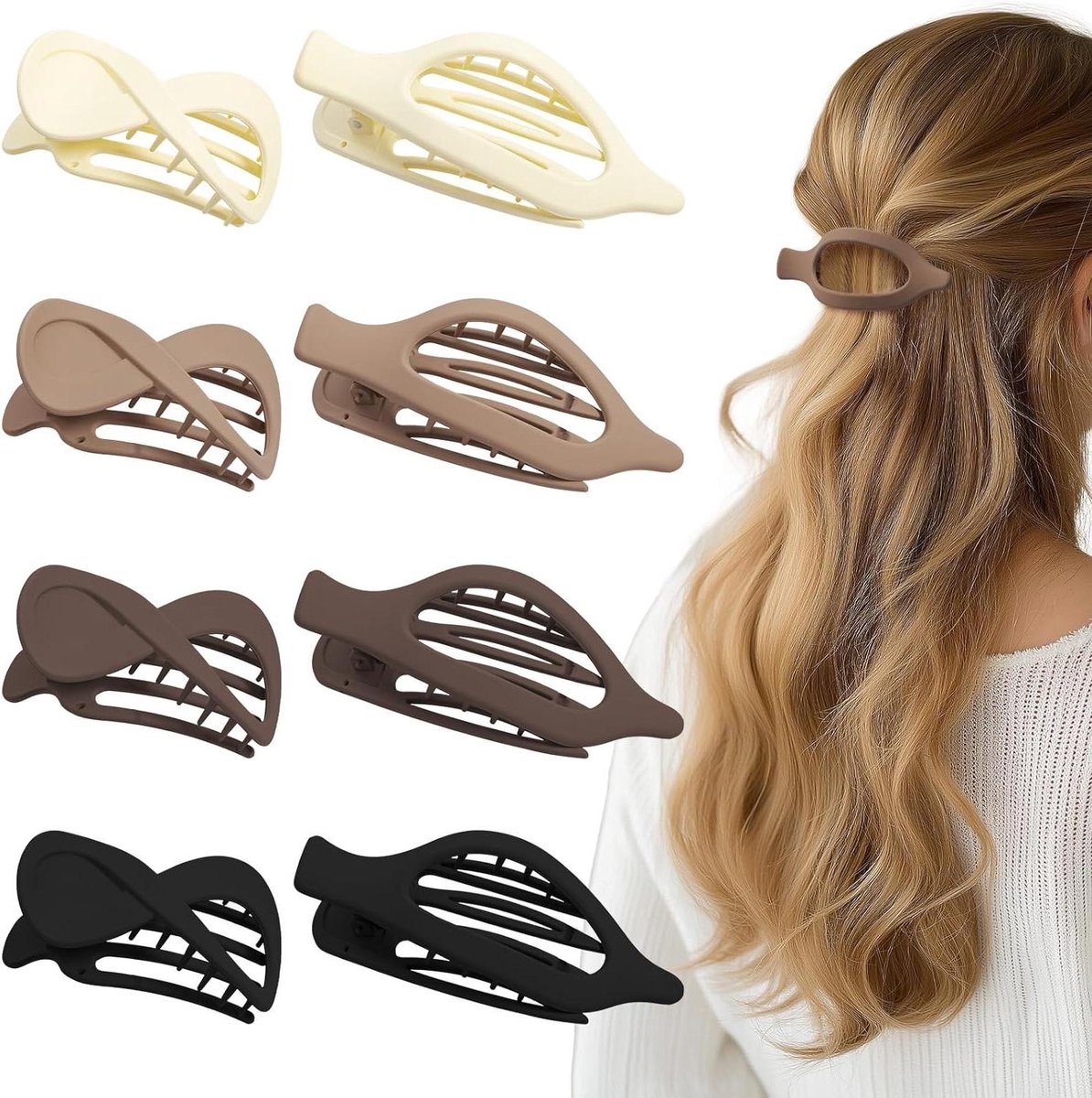Haarspelden Set - Klemmen Dames - Dagelijks Gebruik - Antislip Design - 8 Stuks