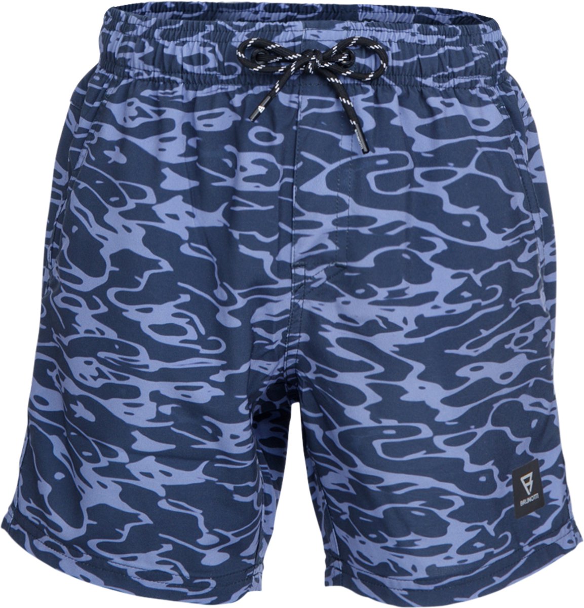 Brunotti Bru-conicy-Print Zwembroek Indigo Jongens 4-way stretch 176 Blauw