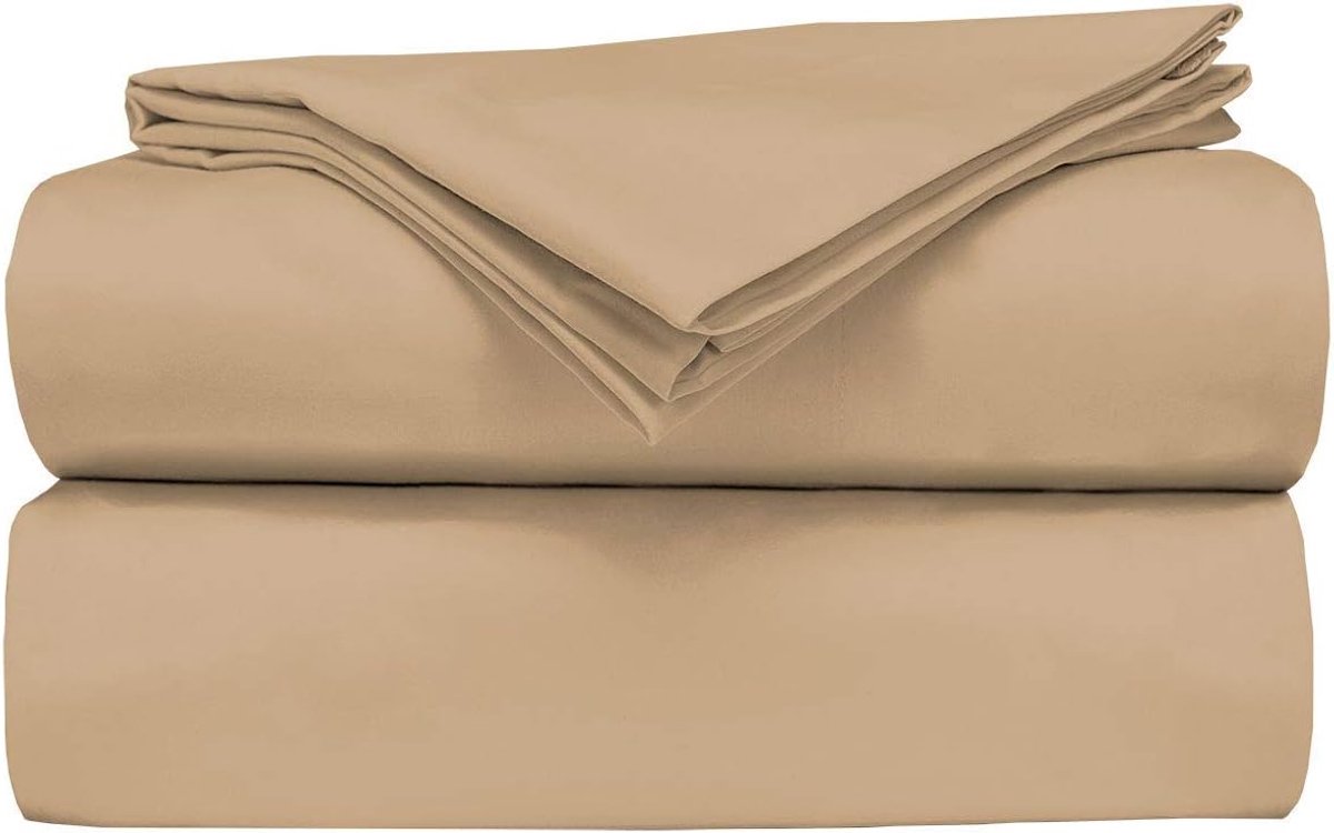 Camper Lakens Set - RV Beddengoed - Kamperen - 100% Gekamd Katoen - 28x75 Inch - Camel