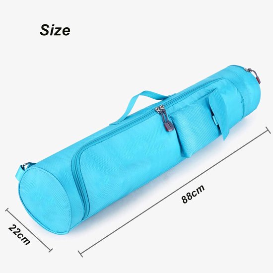 Yoga Mat Tas - Yogatas Schoudertas - Fitness Accessoires Opbergen - Waterdicht Slijtvast Nylon - 88x22 cm - Oranje — afbeelding 3