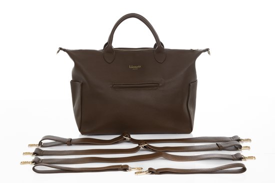 Líonoir Amsterdam - Luiertas - Vegan Leer Cognac-Bruin/Goud — afbeelding 4