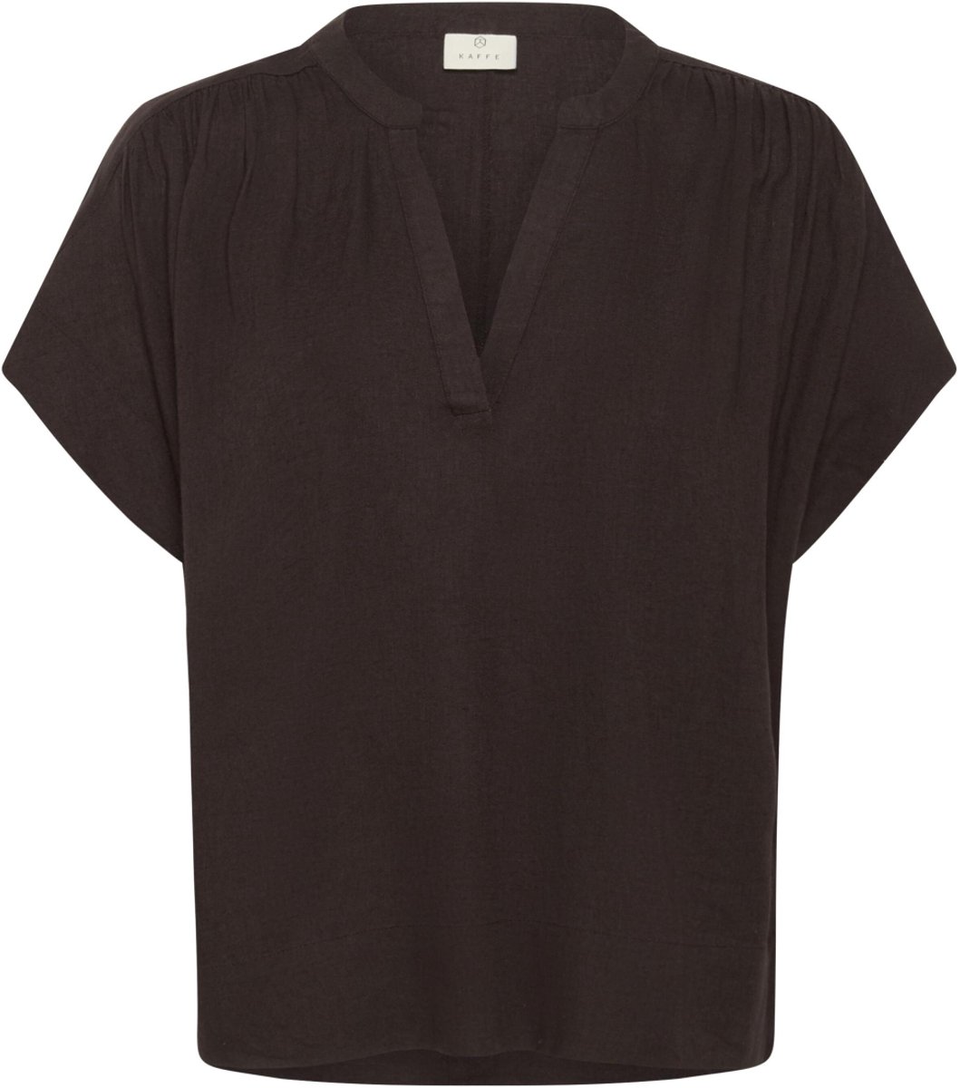 Kaffe KAmilia Wing SL Blouse Dames Blouse - Black Coffee