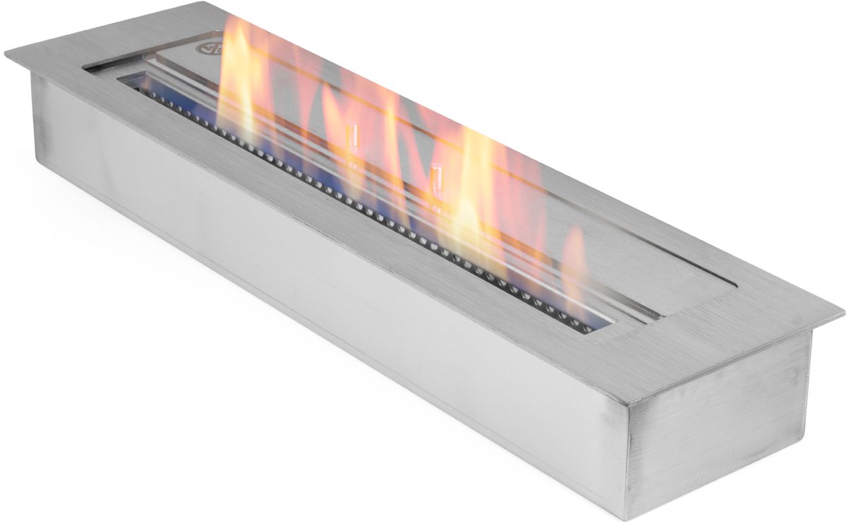 Bio ethanol brander 60 cm RVS 3,5L dubbelwandig inbouw haard XXL