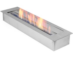Bio ethanol brander 60 cm RVS 3,5L dubbelwandig inbouw haard XXL