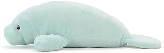 Pluche Lamantijn - Zeekoe Knuffel - Kinderkamer Decoratie - Levensecht Design - 40 cm - Blauw — afbeelding 2