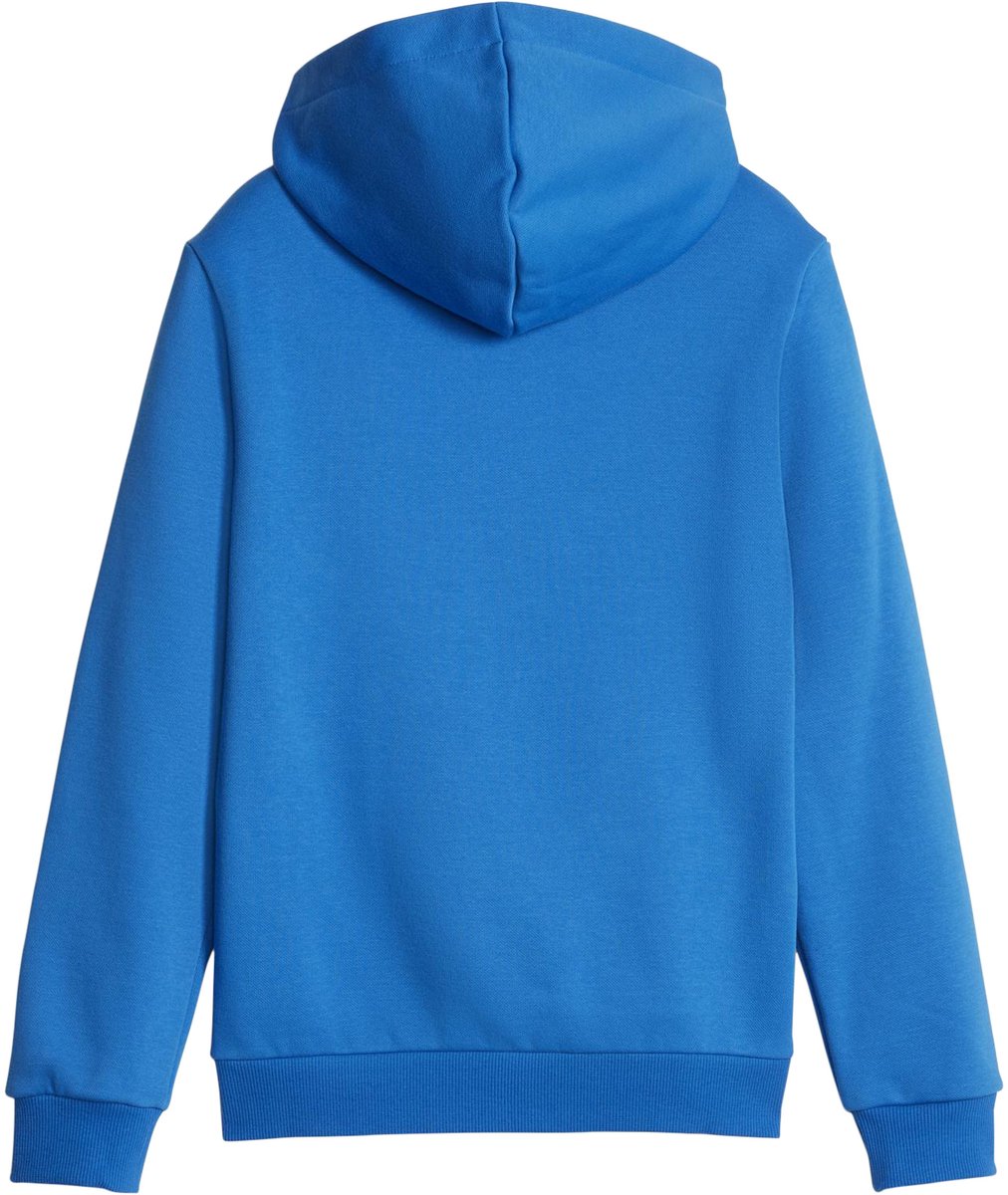 Hoodie voor kinderen met grote kraag en logo Racing Bleu