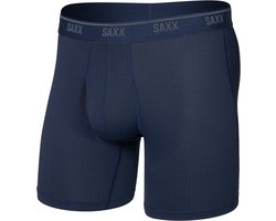 SAXX Heren Boxershort Quest Quick-Dry Mesh - Boxer met BallPark Pouch® - Onderbroek Sneldrogend & lichtgewicht - Donkerblauw - L