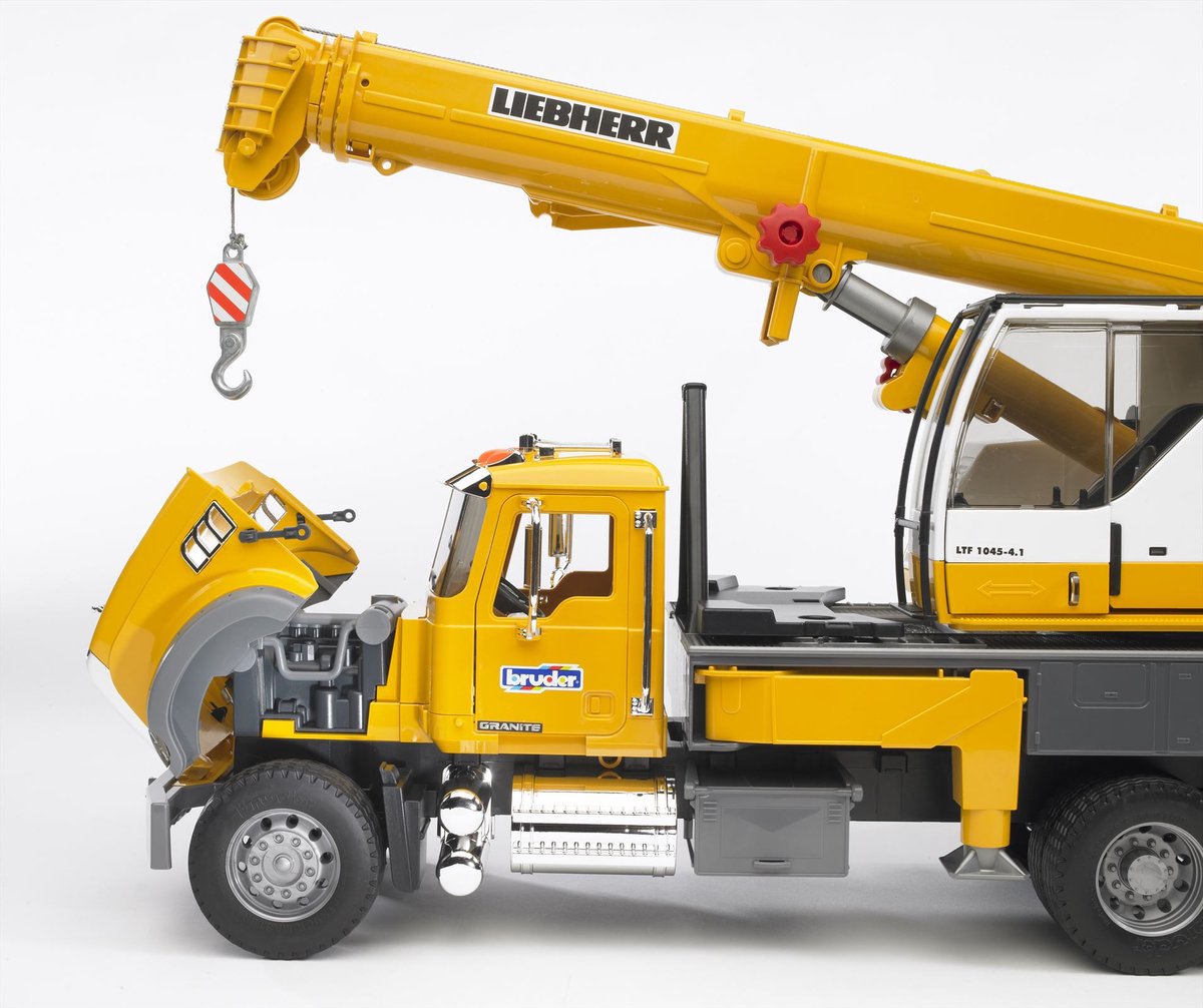 bruder MACK Granite Liebherr Kraanwagen modelvoertuig thumbnail 2
