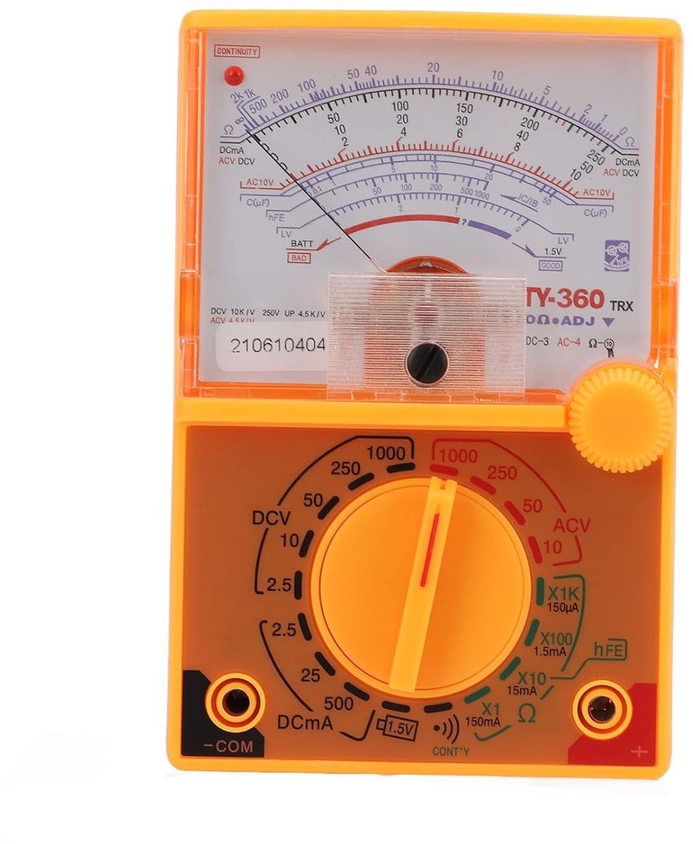 Analoge Multimeter - Precisie Meetinstrument - Thuisgebruik Klussen - Veilig & Praktisch - Compact Ontwerp - Zwart