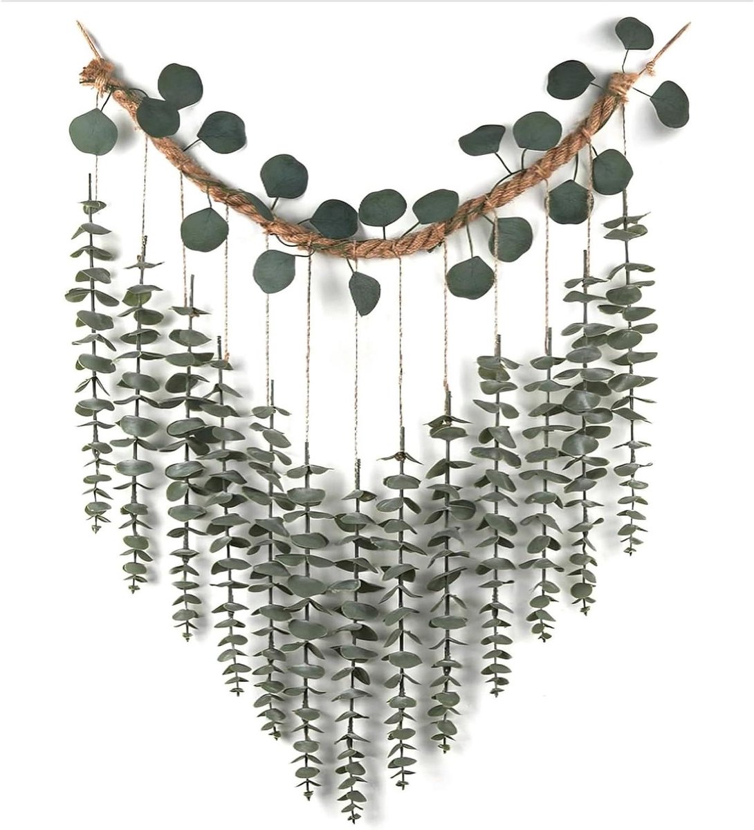 Kunstmatige Eucalyptus - Nep Bladeren - Wanddecoratie - Flexibele Zijde Textuur - 197 Inch - Groen