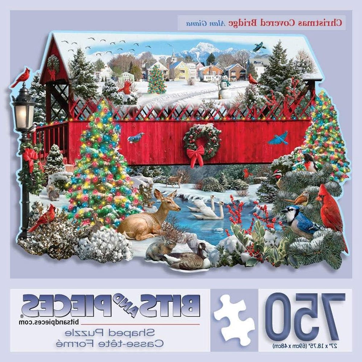 Bits and Pieces - Kerst bedekte brug 750 vormige stuk puzzels voor volwassenen - Jigsaws door Alan Giana