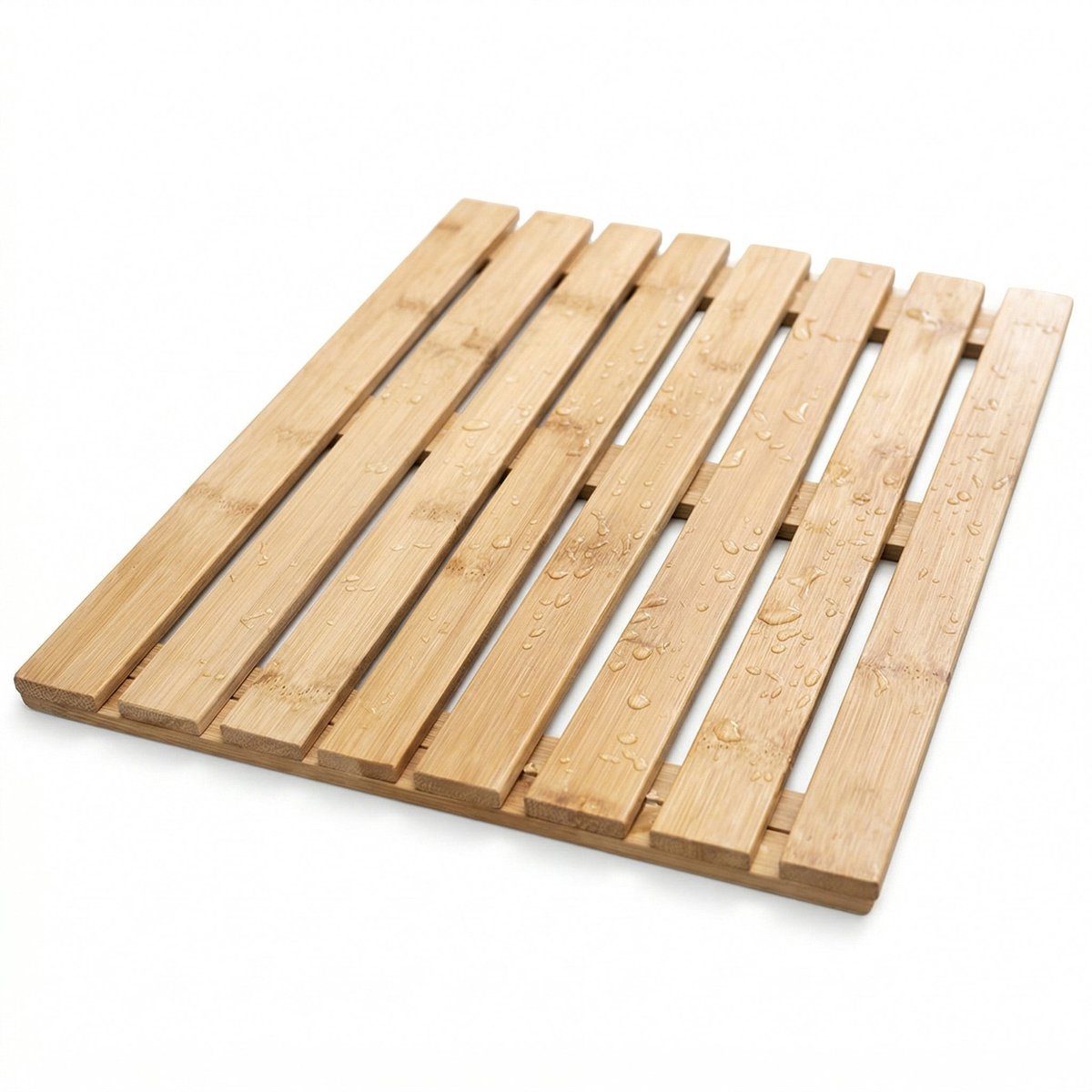 Cheqo® Douchemat Bamboe - Badmat Antislip - Badkamermat - Saunamat - Houten Mat - Zwembadmat - Vloermat - Doucherooster - Lattenrooster - Badplank - voor Douche en Bad - Spa en Wellness - Waterbestendig