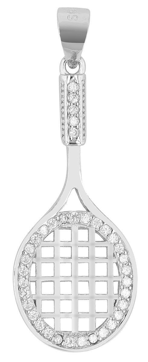 AKZENT Akzent dames hanger Tony "Tony", 925/- echt zilveren hanger tennisracket met
