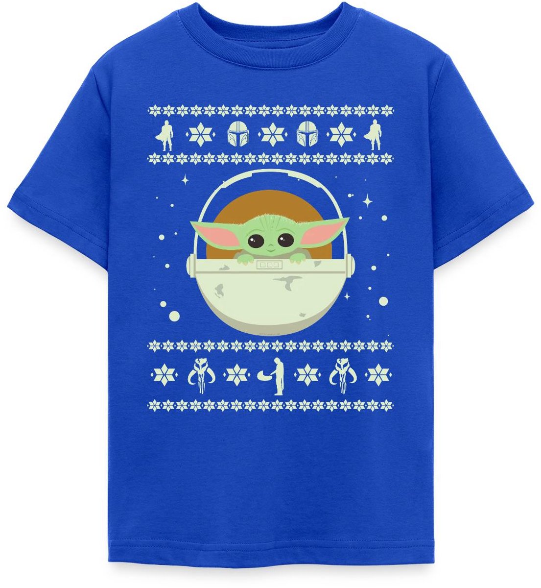Star Wars Mandalorian Baby Yoda Lelijk Kerst T-Shirt Tiener