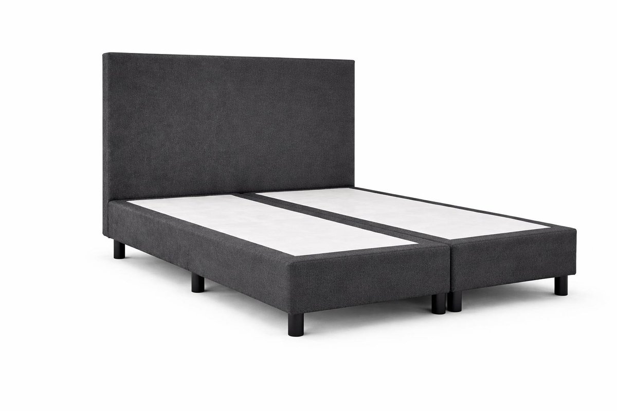Boxspring Ayla Royal - 120x210 Zonder matras - Antraciet Glad - Ayla Matrassen - 1 persoons