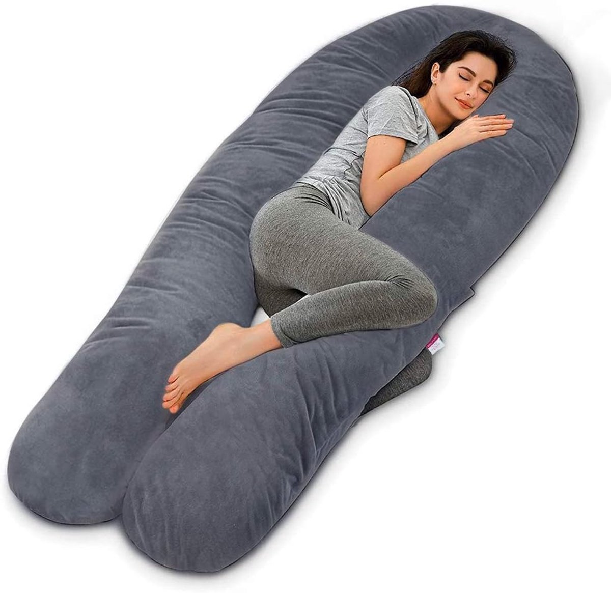 Zwangerschap Lichaamskussen - Moederschap Kussen - Comfortabel Slapen - Hypoallergeen Materiaal - 150 x 80 cm - Grijs
