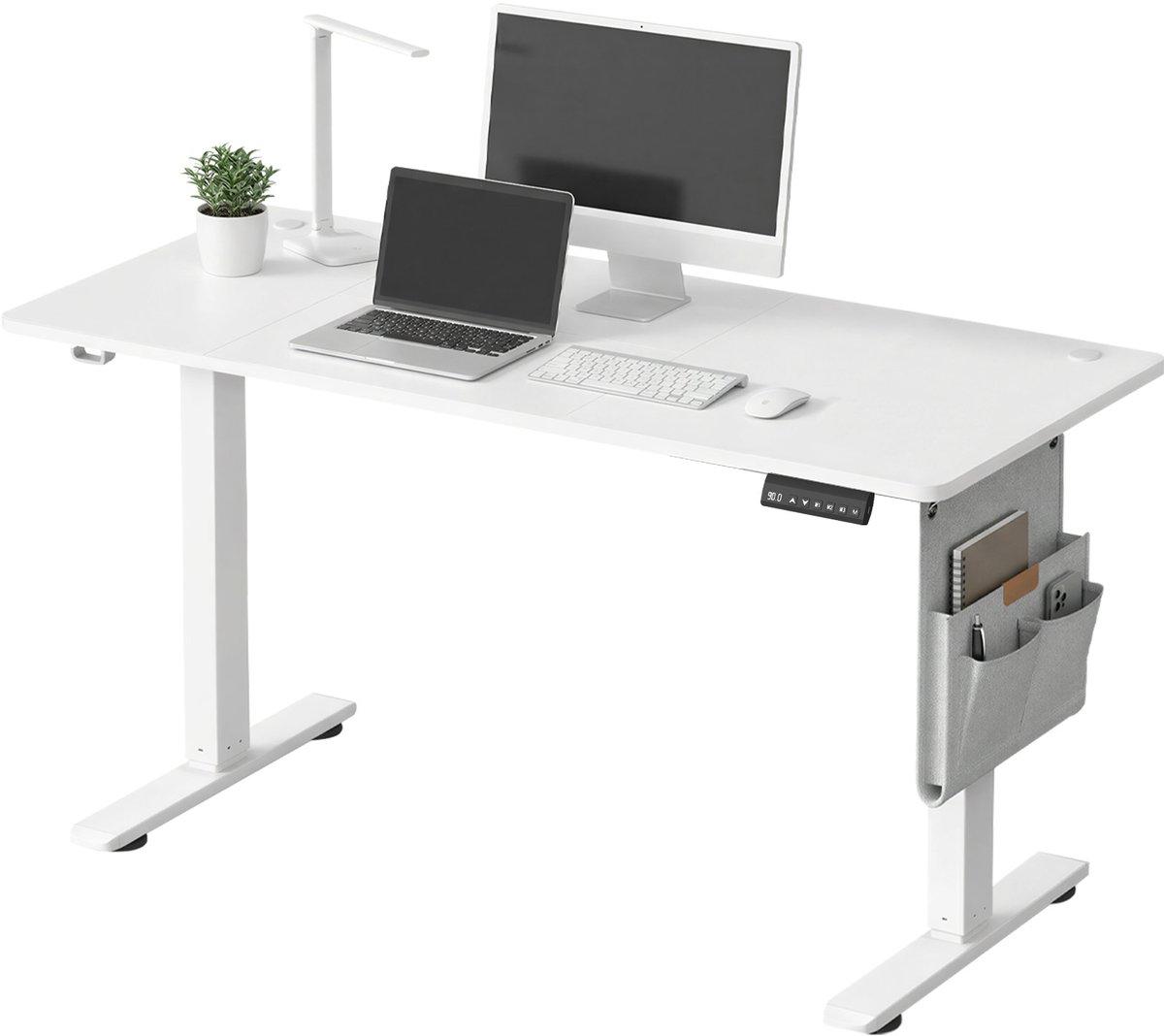 SONGMICS - Zit Sta Bureau - Elektrisch - 180 x 80 cm - Geheugenfunctie voor 4 Hoogtes - Voor Kantoor