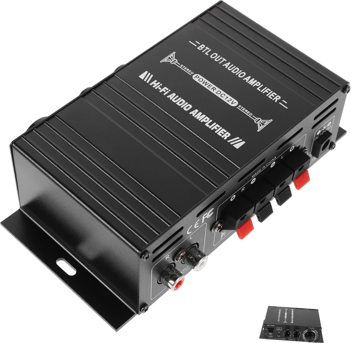 Mini Audio Versterker - Compacte Geluidsbox - Auto Huis Projecten - 12V Krachtige Output