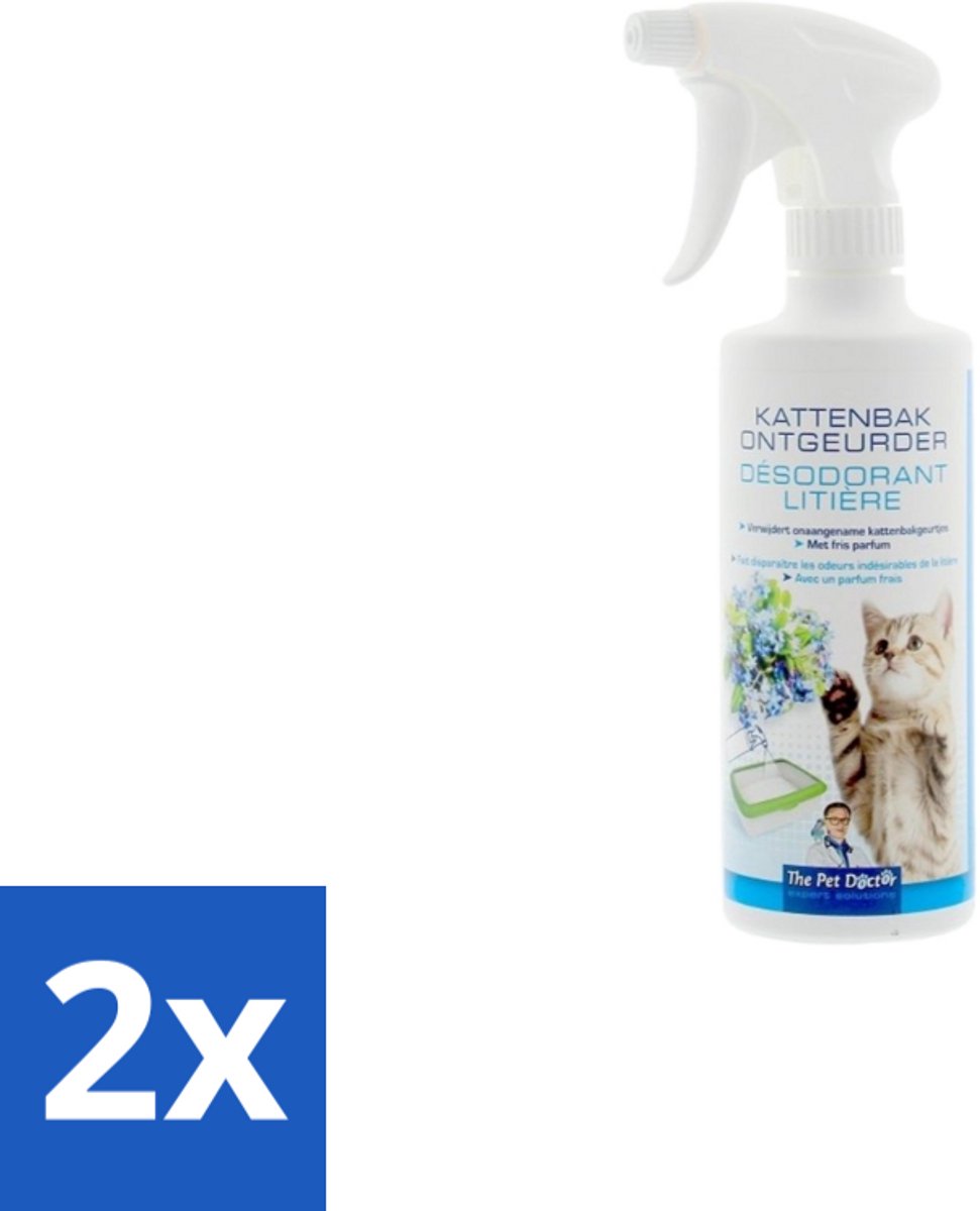 The Pet Doctor – Kattenbak Ontgeurder – Geurverwijderend – 500 ml - Voordeelverpakking - 2 stuks