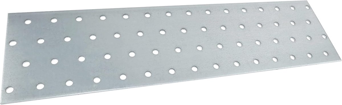 Geperforeerde Platen - Verstevigingsplaten - Meubelreparatie - Verzinkt Staal Z275 - 80x300x2 mm - Zilver