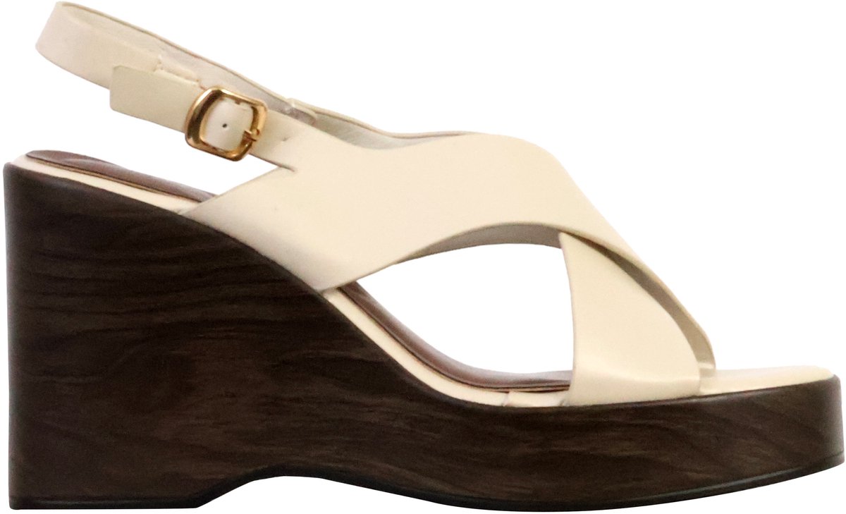 Sandalen met plateauzool en bandje van R and BE