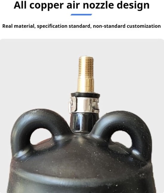 Slangstopper Opblaasbaar - Testbal Riool - Pijpleiding Testen - Robuust Natuurlijk Rubber - 50-200 mm - Zwart van Merkloos — afbeelding 2