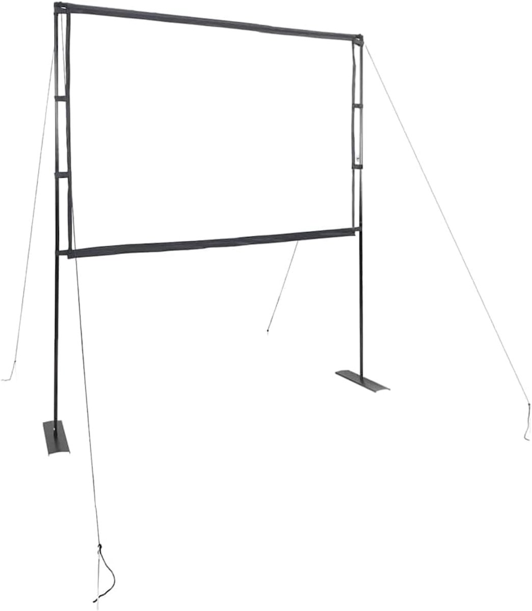 Projectiescherm met standaard - Mobiel scherm - Filmavond thuis - Matte lichtverspreiding - 100 inch - Wit