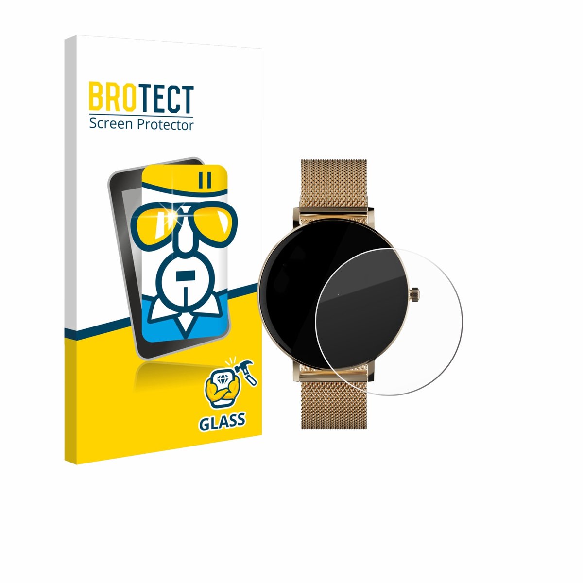 BROTECT - Glas Screenprotector voor ZenWatch Venice Pro - Gehard Beschermglas 9H