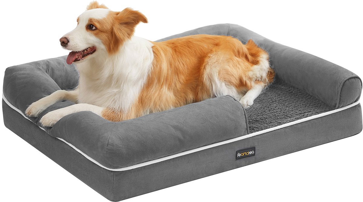 Feandrea - Hondenmand - Zachte Vulling - Afneembare en Wasbare Hoes - Antislip Onderkant