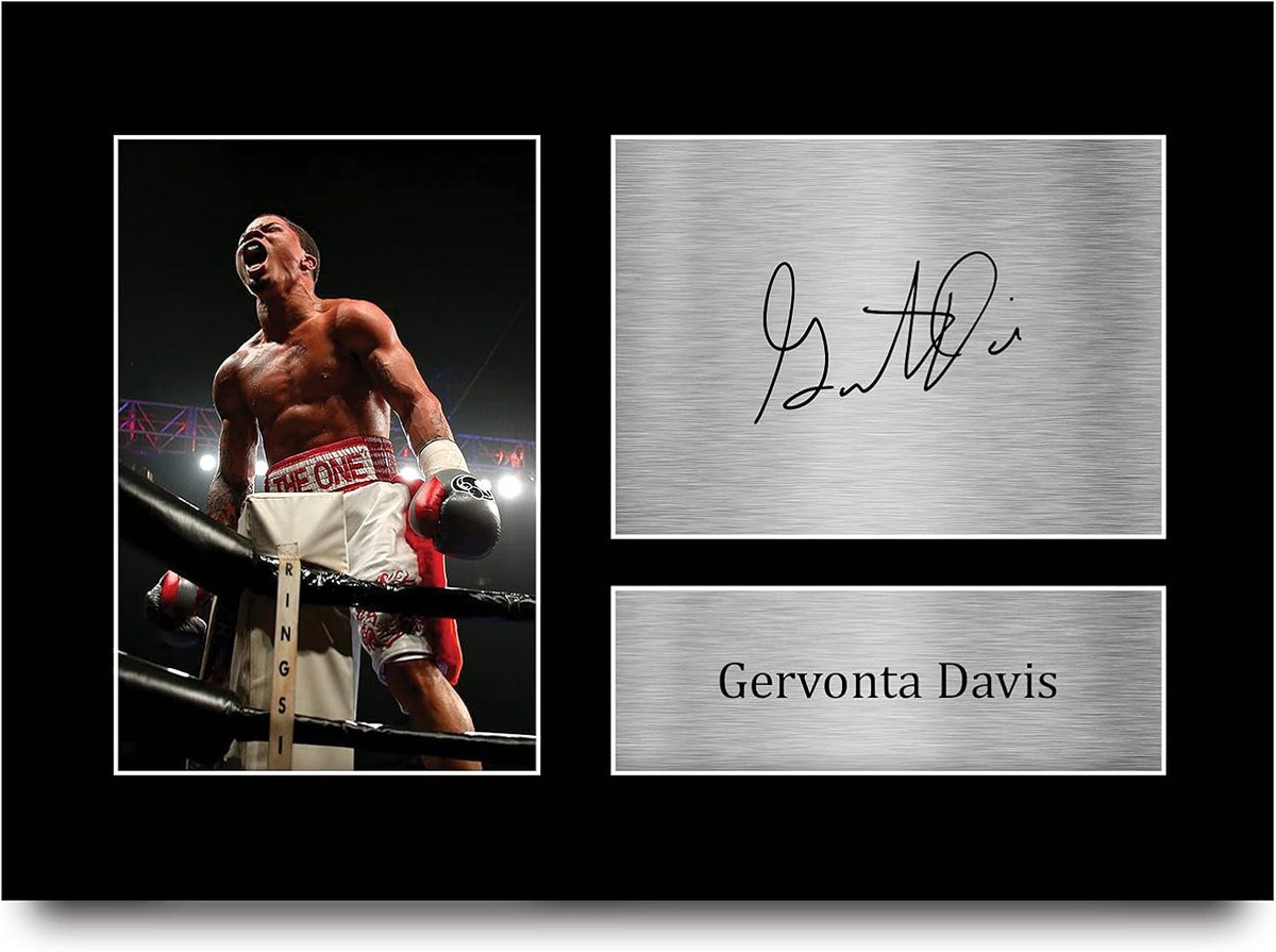 Bokser Foto - Sport Poster - Woonkamer Decoratie - Gedrukte Gesigneerde Replica - A4 Formaat - Zwart Wit