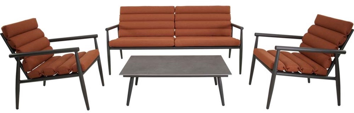 Lesli Living - Loungebank Harper - Rood - 168x76x72cm