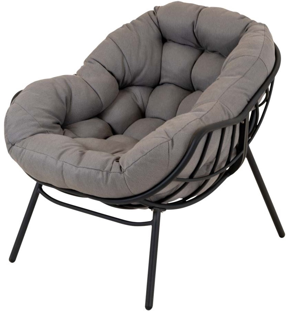 Lesli Living - Bistrostoel Cozy - Grijs - 97x101x93cm