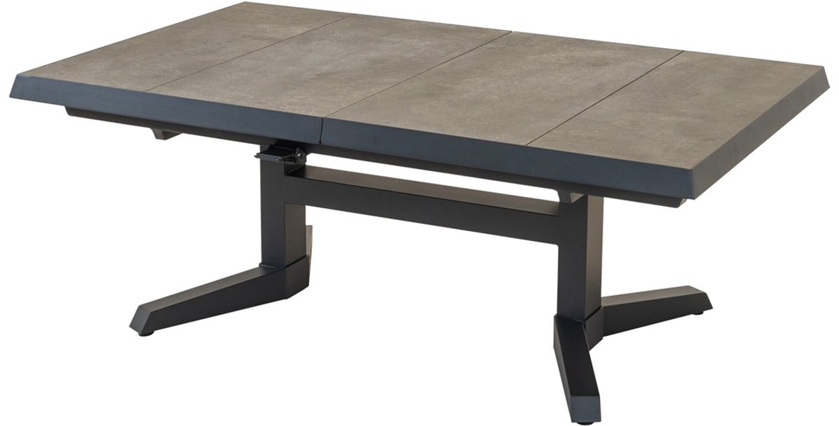Lesli Living - Tuintafel Murcia - Grijs - 143/183x88x54/74cm