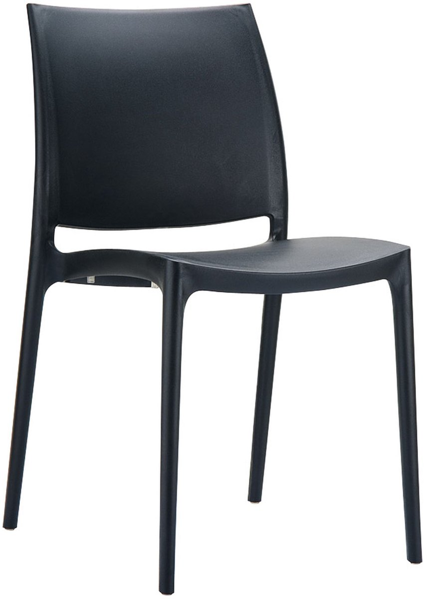 Légia Home ENZO - Eetkamerstoel - Scandinavisch Design - Stapelbaar - Zwart