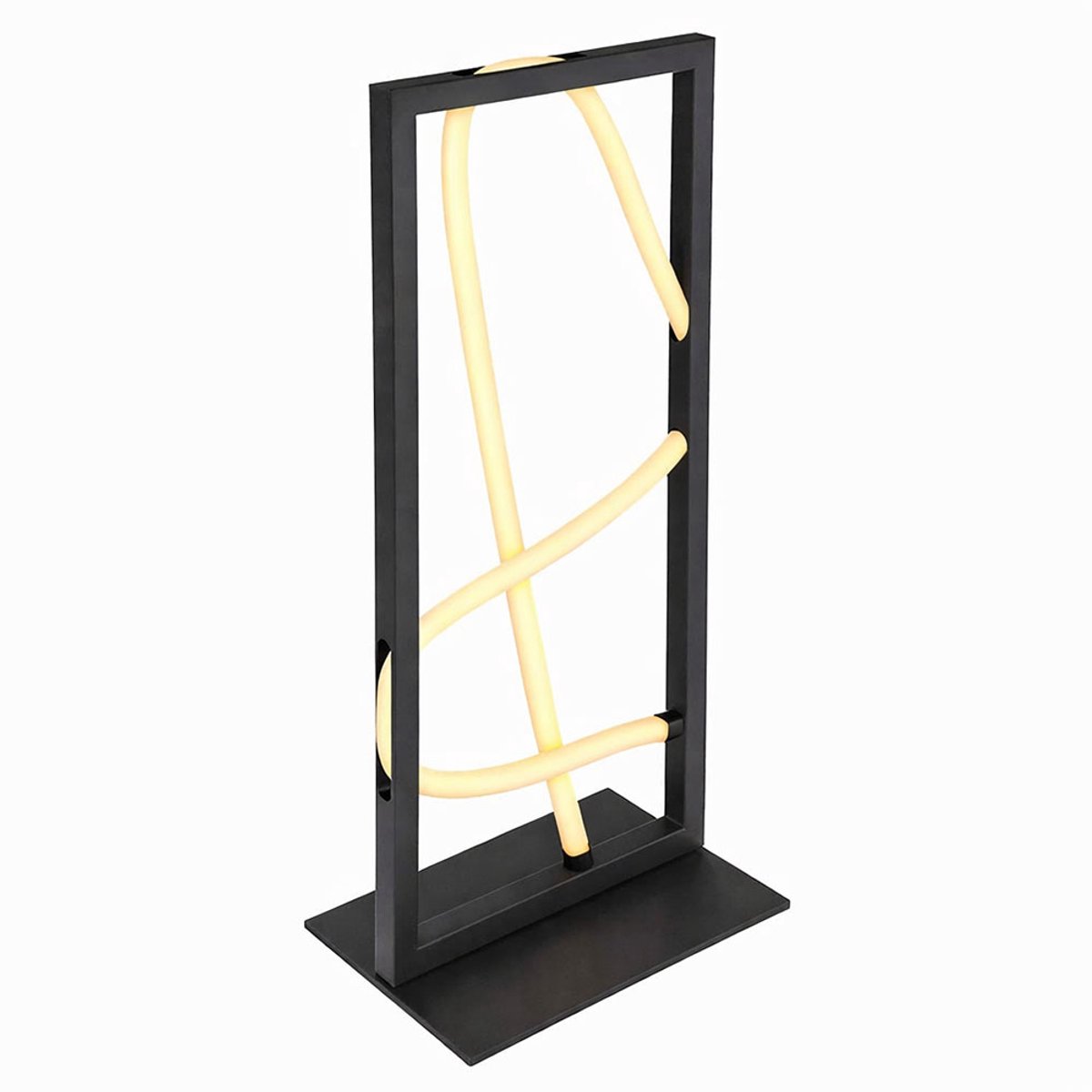 LED tafellamp Tafellamp Woonkamerlamp Nachtlamp Nachtlamp, metaal aluminium kunststof zwart wit opaal, 1x 13,2W 530Lm 3000K warm wit, H 45,4 cm