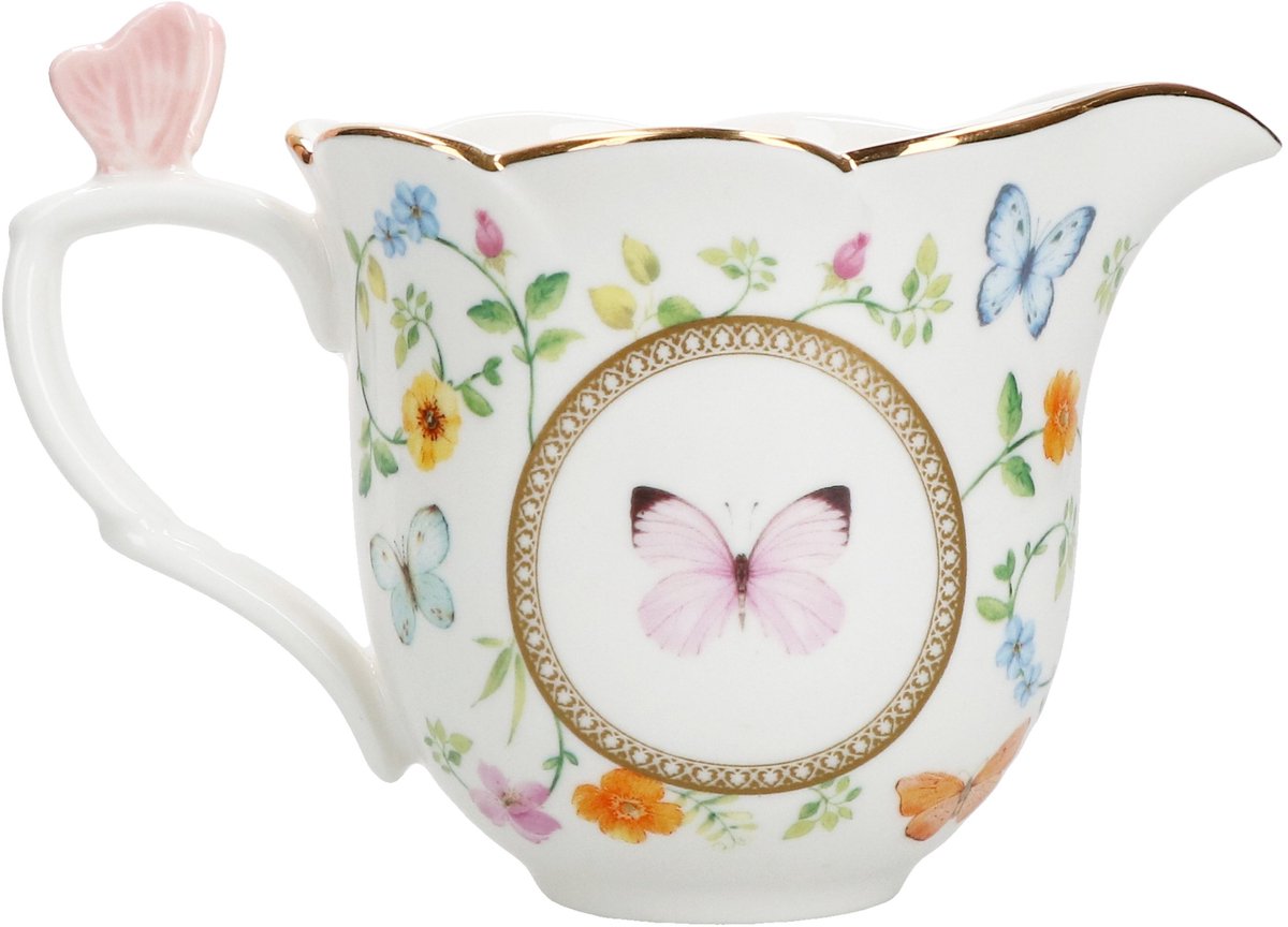 DANCING BUTTERFLIES Melkkan uit porselein – R3126#DANB