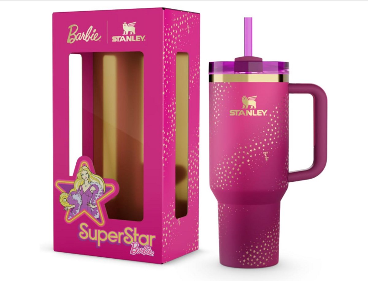 STANLEY x Barbie™ ’70s Superstar Quencher 40oz / 1.18L – Roze Thermosbeker met Rietje – 9-11 Uur Koud – 40+ Uur met IJs – Lekvrije Tumbler – Limited Edition Drinkfles – foto 5