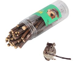 Natuurlijke Appel Sticks voor Hamsters en Kleine Dieren - Kauwspeelgoed voor Chinchilla's, Cavia's, Konijnen en Gerbils, Gezond en Veilig Kauwen