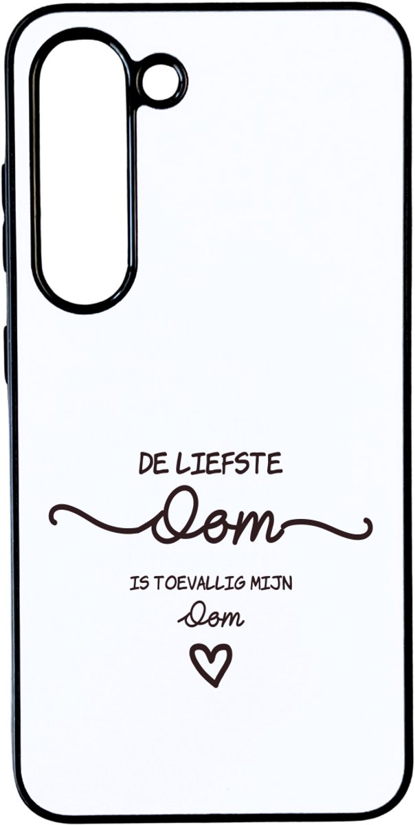 Hacebo® - Oom cadeau telefoonhoesje - Oom - De liefste Oom - telefoonhoesjes - Oom cadeau - Oom mok - Oom cadeautjes - Oom verjaardag - liefste Oom - Bonusoom - Leuk kado om te geven - hoesje geschikt voor Samsung Galaxy S23