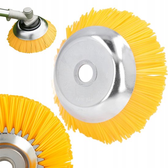 MOZY® - Nylon onkruidborstel met Beschermkap - 200 mm - Universeel - Nylon Onkruidborstel - voor Bosmaaier - Kantenmaaier - Voegenborstel - Onkruidverwijderaar van Merkloos	 — afbeelding 2